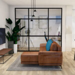 projekt-wnętrza-salon-przeszklenie-loftowe-nowoczesny-design
